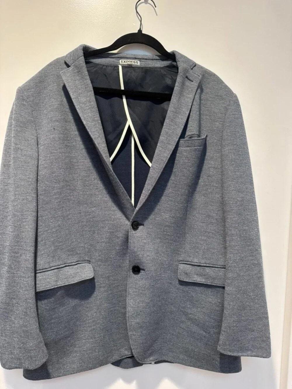 Express Men's Knit Sport Coat in heather gray Slim Fit Regular 44